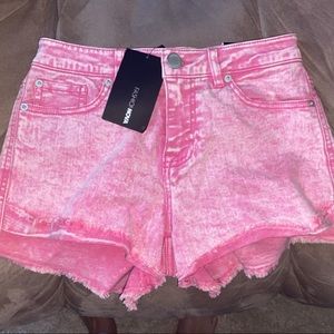 Fashion Nova Pink Jean Shorts
